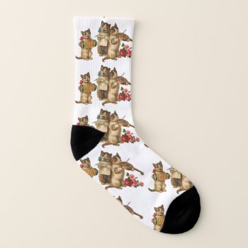 Musical Cats Socks by HumorUs at Zazzle