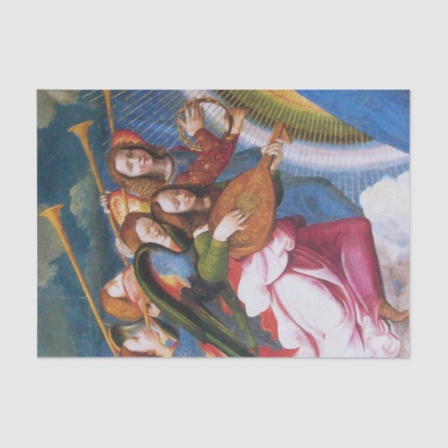 MUSICAL CHRISTMAS ANGELS TISSUE PAPER (Front)