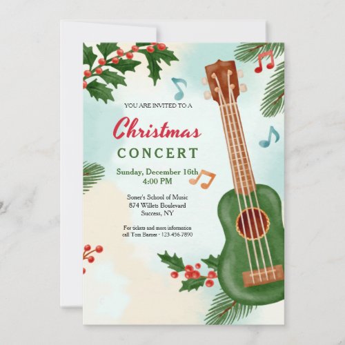 Musical Christmas Concert Invitation