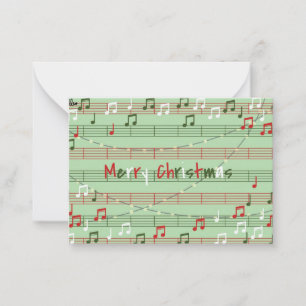Musical Christmas gift tag Note Card