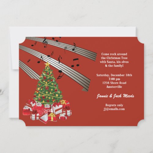 Musical Christmas Invitation