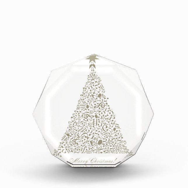 Musical Christmas tree Acrylic Award (Front)