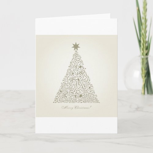 Musical Christmas tree Holiday Card