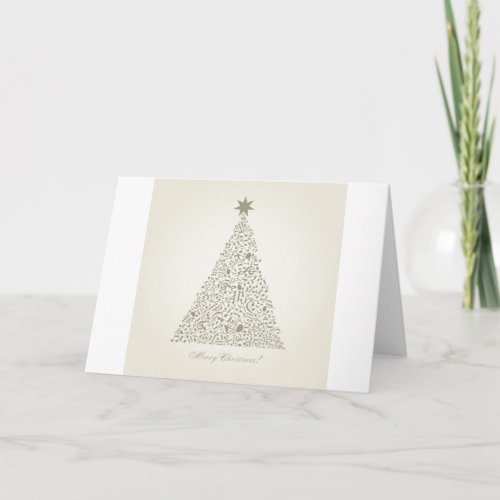 Musical Christmas tree Holiday Card