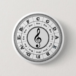 Musical Circle of Fifths Pinback Button