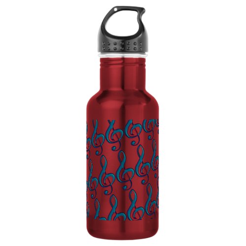 musical clave note water bottle