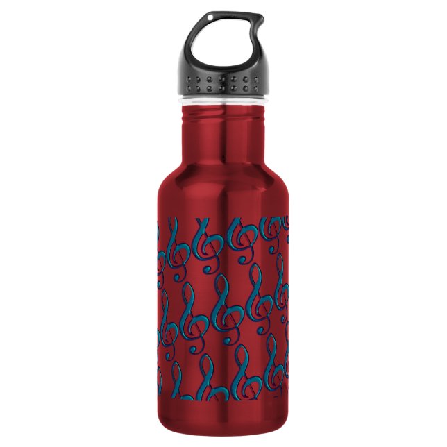 musical clave note water bottle (Front)