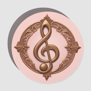 Musical Clef Note Car Magnet