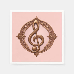 Musical Clef Note Napkins