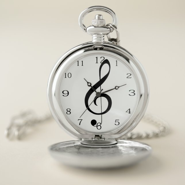 Musical Clef Note, Pocket Watch (Inside)