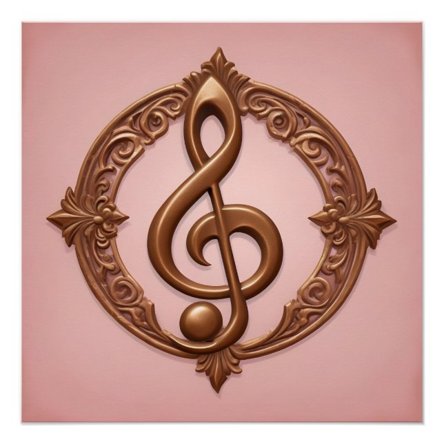 Musical Clef Note Poster (Front)