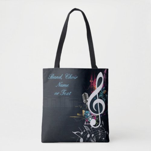 Musical Cleft Note Abstract Tote Bag