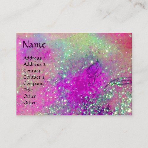 MUSICAL CLOWN Pink Purple Blue Watercolor Business Card