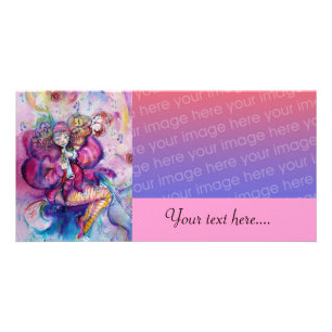 MUSICAL CLOWN pink white blue Card