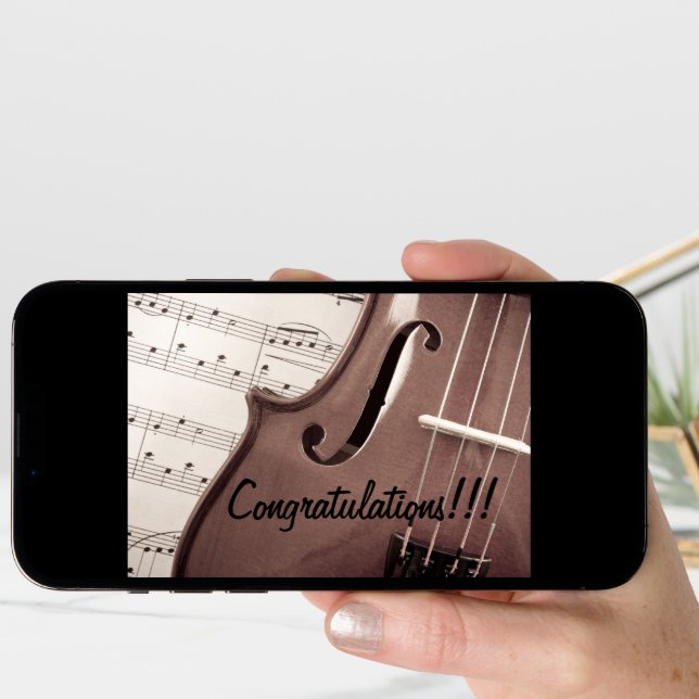 Musical Congratulations Card (Front Digital)
