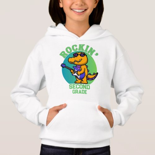 Musical Crocodile Back To School  Customized Grade Hoodie