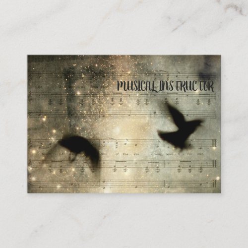Musical Crows Sheet Business Card