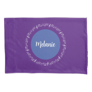 Musical Design Customized Name Pillow Case