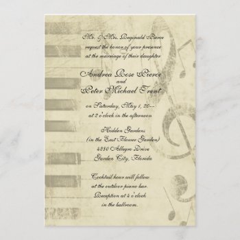 Musical Design Wedding Invitations by PersonalizationsPlus at Zazzle