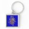Musical Dragon treble clef peonies Custom Keychain