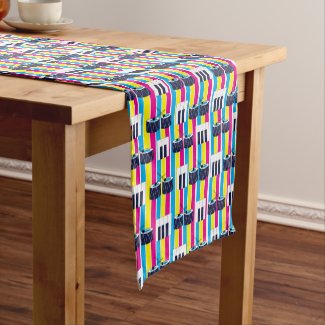 Musical Drums Piano Keys Cute Colorful 