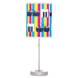 Musical Drums Piano Keys Elegant Colorful 