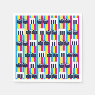 Musical Drums Piano Keys Music Lover