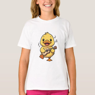 Musical Duckling Playing Ukulele Kids T-Shirt
