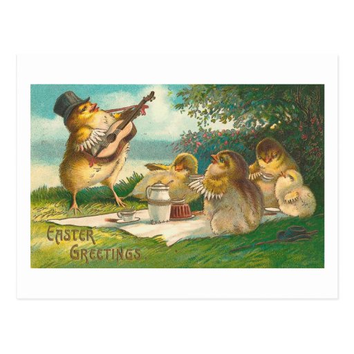 Musical Easter Greetings Postcard | Zazzle