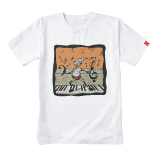 Musical Elf Goblin Piano Music Notes Zazzle HEART T-Shirt