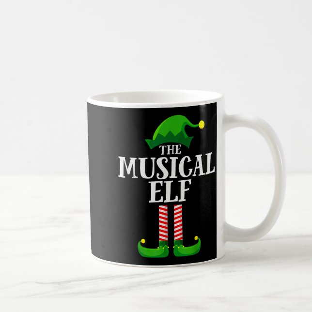 Musical Elf Matching Family Group Christmas Party  Coffee Mug (Right)