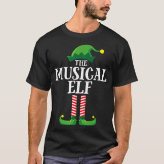 Musical Elf Matching Family Group Christmas Party T-Shirt