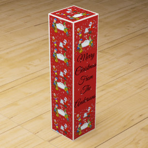 Musical Elves at North Pole Wine Gift Box