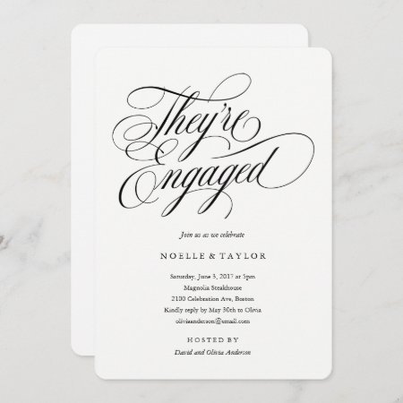 Musical Engagement Party Invitation