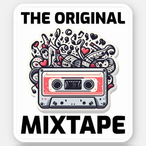 Musical Explosion 80s Mixtape Magic Sticker