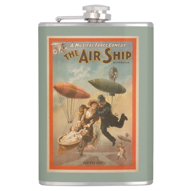 Musical Farce Comedy, The Air Ship Theatre 2 Flask (Front)