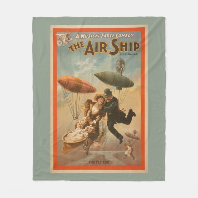 Musical Farce Comedy, The Air Ship Theatre 2 Fleece Blanket (Front)