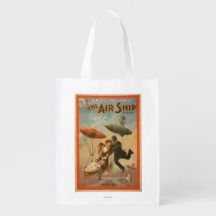 Musical Farce Comedy, The Air Ship Theatre 2 Reusable Grocery Bag