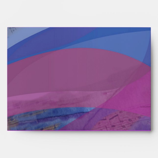 Musical Flying Dove Bat Mitzvah Custom Envelope (Front)