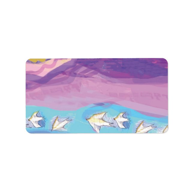 Musical Flying Doves Print your own labels (Front)