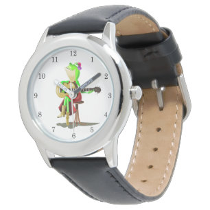 Musical Frog Playing Guitar Funny Watch