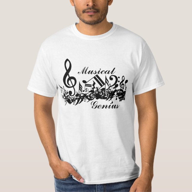 Musical genius Jumbled Musical Notes T-Shirt (Front)