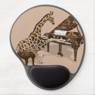 Musical Giraffe Plays Grand Piano Gel Mouse Pad