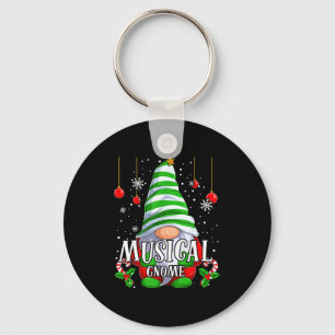 Musical Gnome Christmas Pajamas Matching Family Gr Keychain