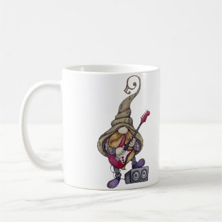 Musical Gnome Guitar Player Playing Guitar Music Coffee Mug