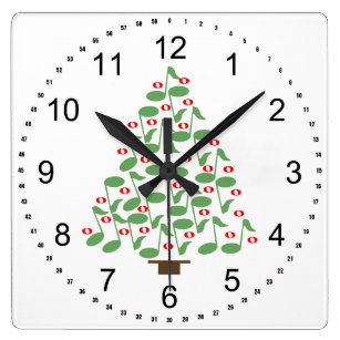 Christmas gift 14" Delightful Music 12 Carols of Christmas Wreath Wall Clock 