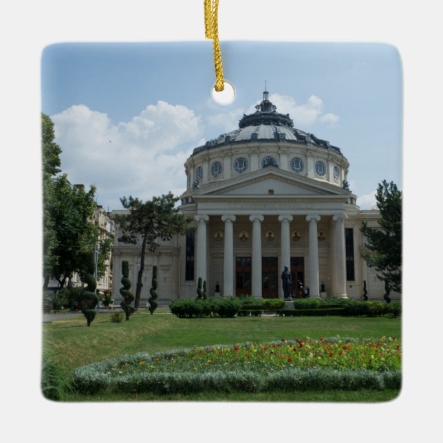 Musical Greetings from Bucharest! Ceramic Ornament (Front)