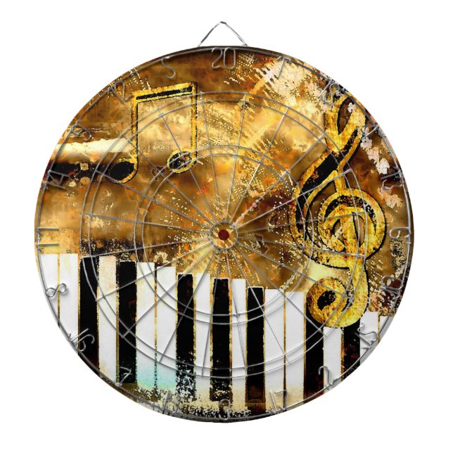 Musical Grunge Dart Board (Front)
