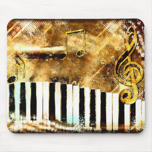 Musical Grunge Mouse Pad (Front)