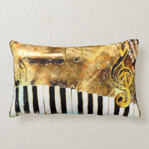 Musical Grunge Throw PIllow